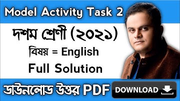 Model Activity Task Class 10 English Part 2 | class 10 English model activity task part 2