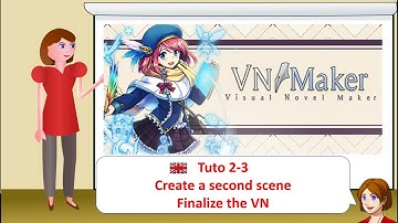 Visual Novel Maker - Tuto 2-3 - Create a second scene - Create a scene "FIN"