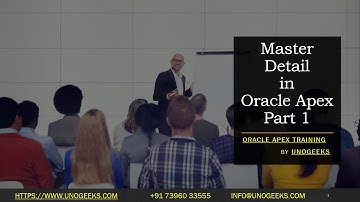 Oracle Apex Training | Master Detail in Oracle Apex Part 1 | Oracle Apex Course