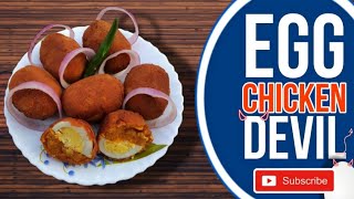 Egg Chicken Devil | Simple & Easy Egg chicken Devil Snacks Recipe | Foodie Tina |