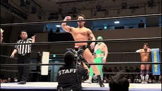 竹田“シャイニングボール”光珠とスーパー・ササダンゴ・マシンが向き合うと主役のシャイニングがムキムキを見せつけて盛り上げる DDT「NEXT GENERATION 2025 ～如月ロマン～」