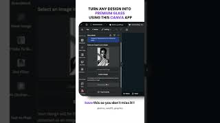 Turn Any Image Into a Glass Effect ✨ #canva #glassmorphism #glasseffect