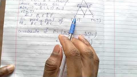 Find the area of the triangle formed by joining the mid points of the sides of the triangle whose