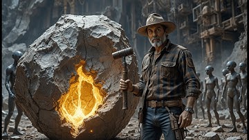 Galactic Mining Test: Aliens Use High-Tech Drills, Human Strikes Vein with Simple Hammer Vibration..