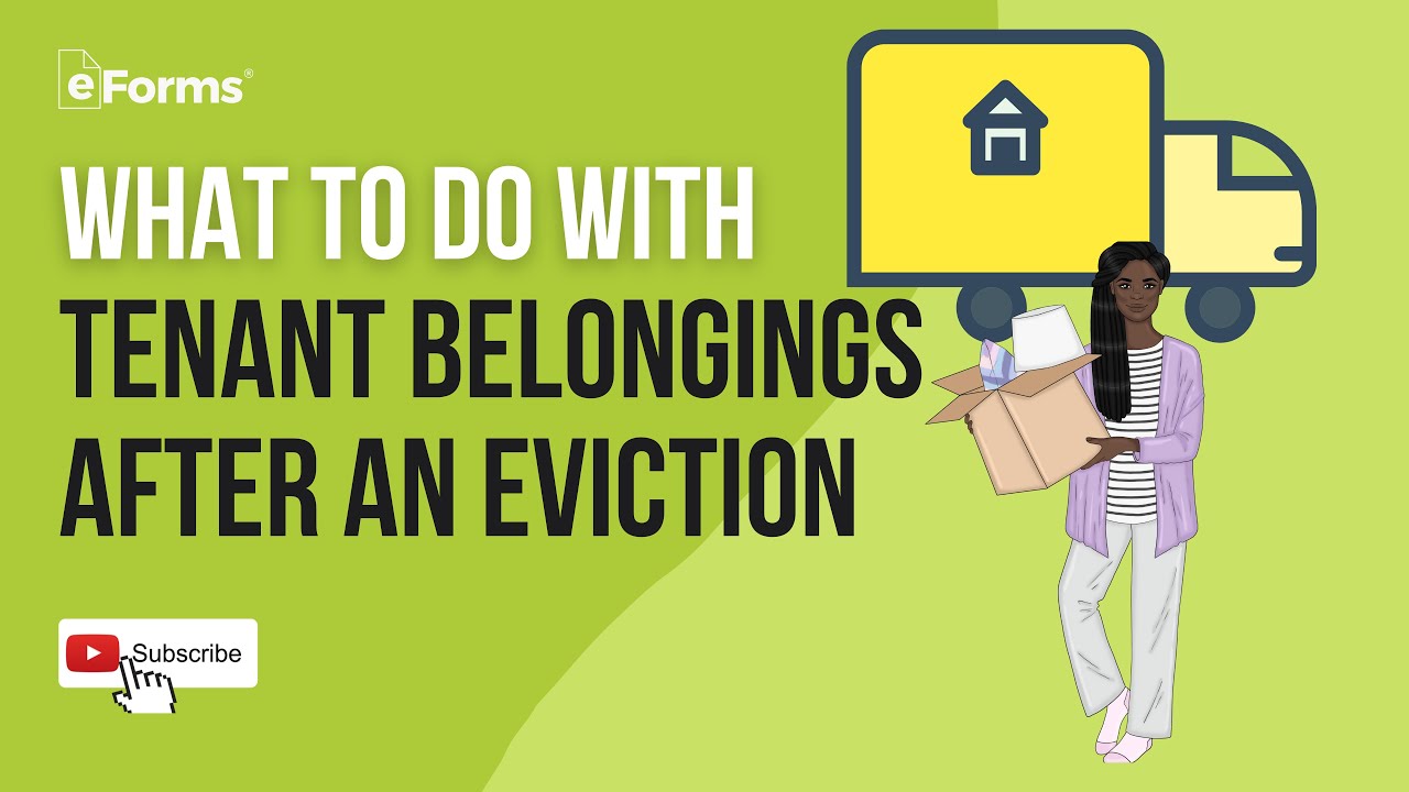 Evicted Tenant Left Belongings - What to Do