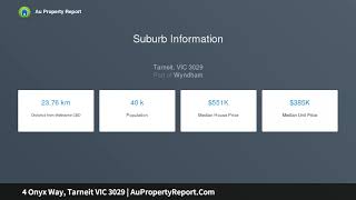 4 Onyx Way, Tarneit VIC 3029 | AuPropertyReport.Com