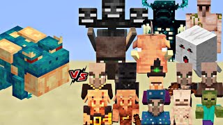 The Minecraft all mobs vs warped toad fight finally revealed #minecraft #viral