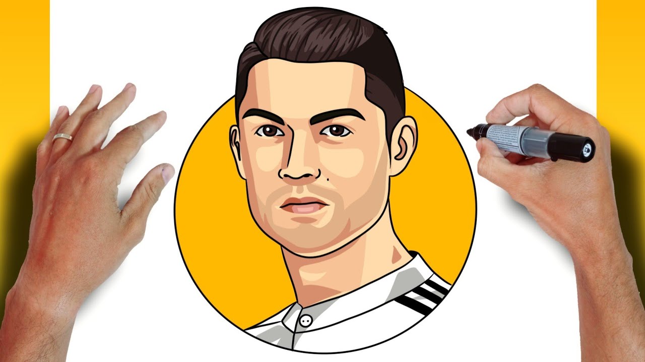 como DESENHAR o CRISTIANO RONALDO - HOW TO DRAW CRISTIANO RONALDO - YouTube