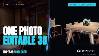 One Photo, One Full 3D Scene — Hyper3D WorldGen Tested on Our Real Office