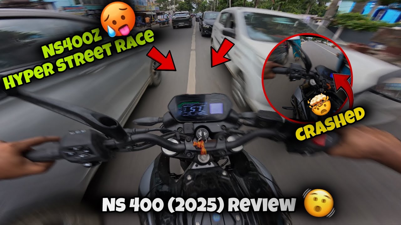 NS400z Deadly Street Race & Close Calls 😵|| Ride Review Of Ns400z (2025) 😍||  