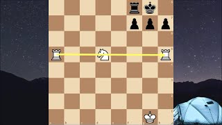 Мат Анастасии знаменитая шахматная задача ,  3 хода, белые начинают