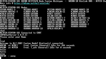 W8CMN Mi7 BPQ Network / M7CHAT Quick Demo