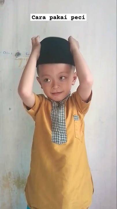 Cara sederhana pakai peci #muslim #shorts #anaksholih