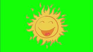 ✔️GREEN SCREEN EFFECTS: funny sun cartoon