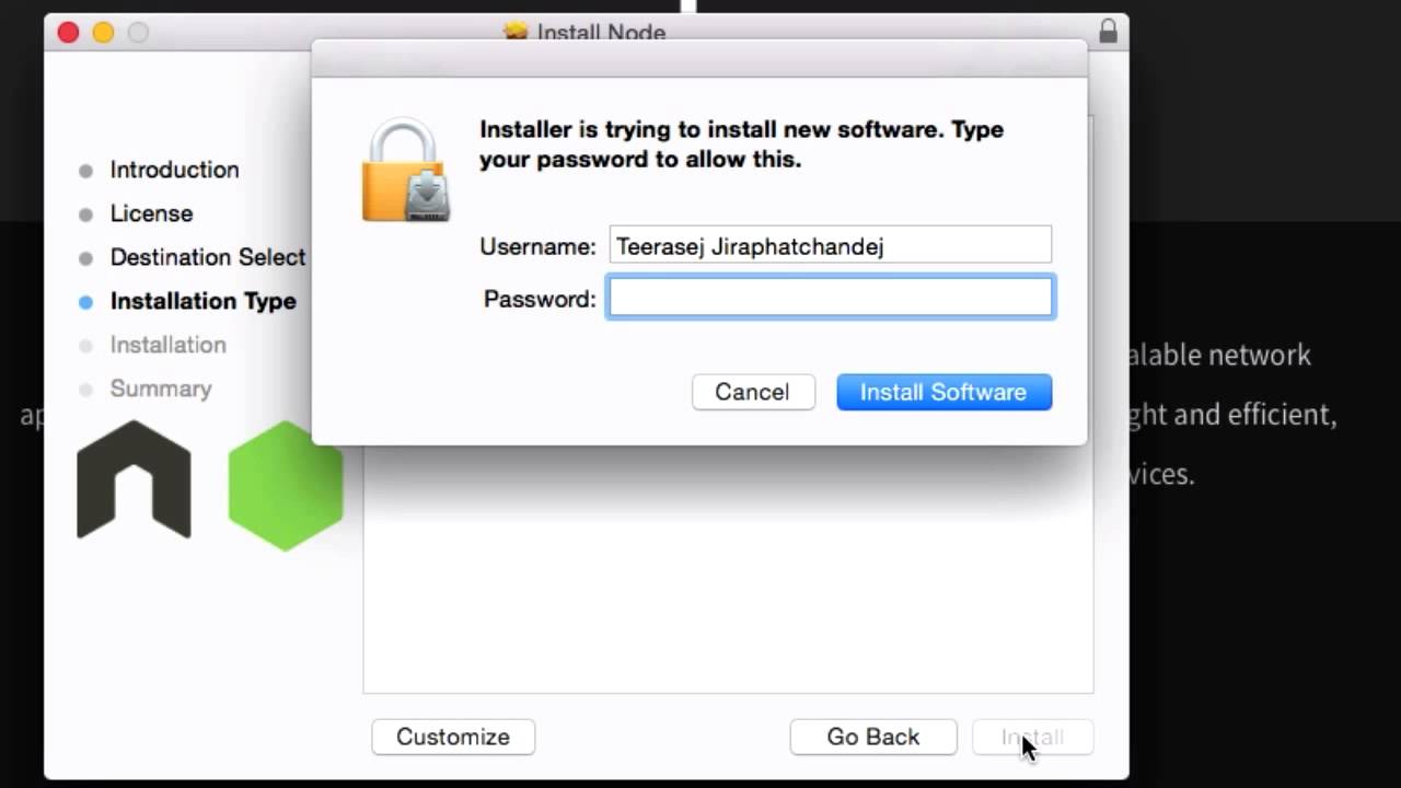วิธีติดตั้ง NodeJS บน OS X Yosemite - YouTube
