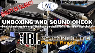 UNBOXING and TESTING JBL KS4500 Class D Power Amplifier | Budget Friendly at Maganda ang Quality UMD
