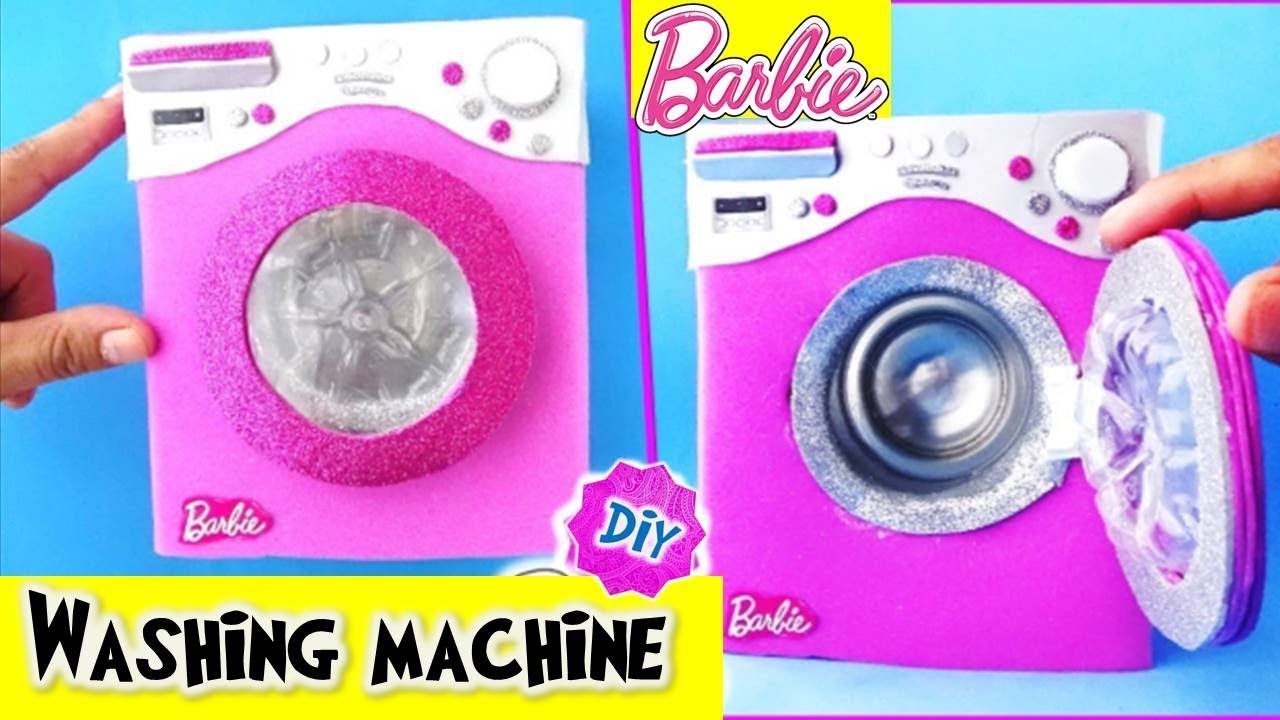 How to make a Doll Washer and Dryer  Barbie house furniture, Diy barbie  house, Doll furniture