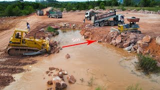 Ep16- New Activities Filling Land Up To Other Side Both Bulldozer Push Rocks Leveling