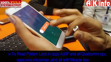 Read pattern lock in OPPO A33F ViVO Micromax & all qualcomm CPU with miracle box@Mr Rohit jha