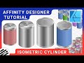 Affinity Designer Tutorial - Isometric Cylinder - Can & Tin