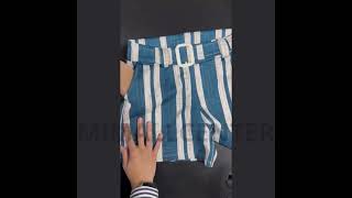 Short Feminino Cinto Fivela Bermuda Crepe Bolso Shortinho Curto Social Cintura Alta Shorte Basico