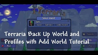 Played terraria for so long and made some good progress, but noticed
that has updated? worry no more i will teach you how to backup your
profile...