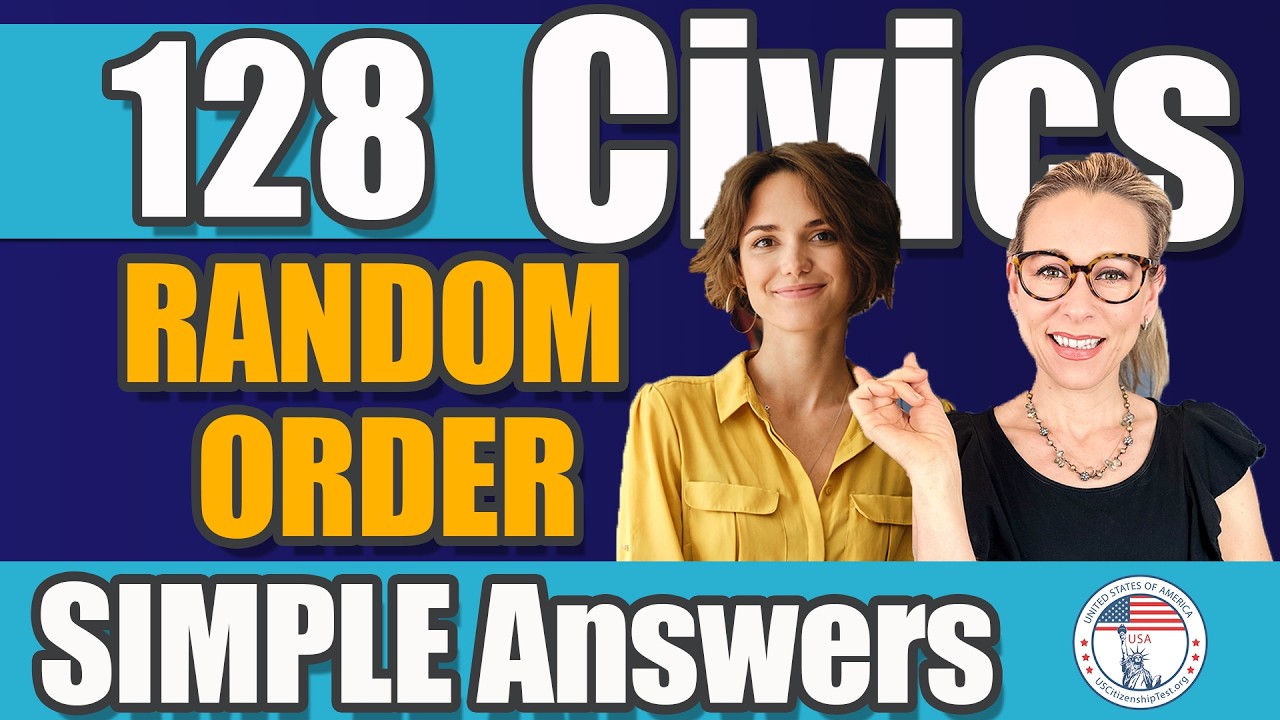 USCIS 128 Civics Questions in RANDOM ORDER | Officer Hope | 2025 US Naturalization Civics Test