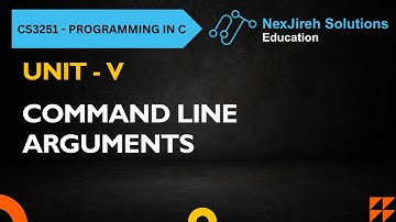 Command Line Arguments in C | CS3251 – Programming in C | Unit - 5 | Anna University Tamil Tutorial