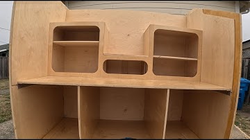 DIY Squaredrop camper build - Part 12: Galley cabinets/shelving