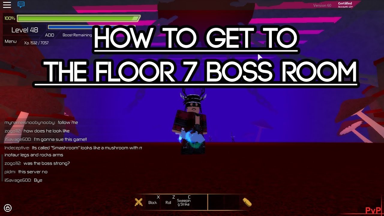 Roblox Swordburst 2 How To Get To The Floor 7 Boss Room Youtube
