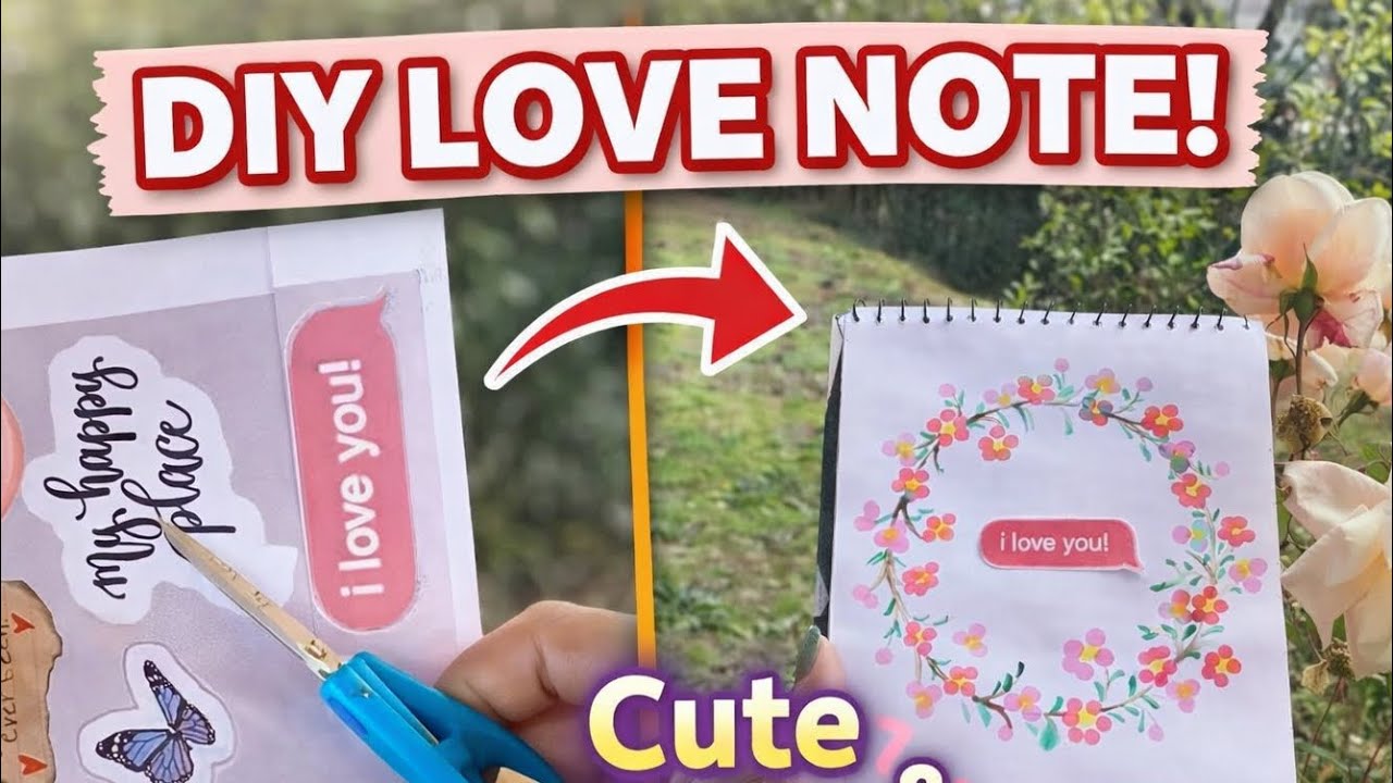 DIY love note / cute and easy tutorial/ card making ideas /