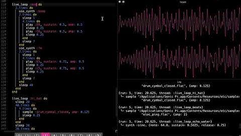 Sonic Pi Level 1 - Game Soundtrack