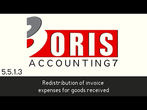 Oris Accounting 7 - Redistribution of invoice expenses for goods received (5.5.1.3)