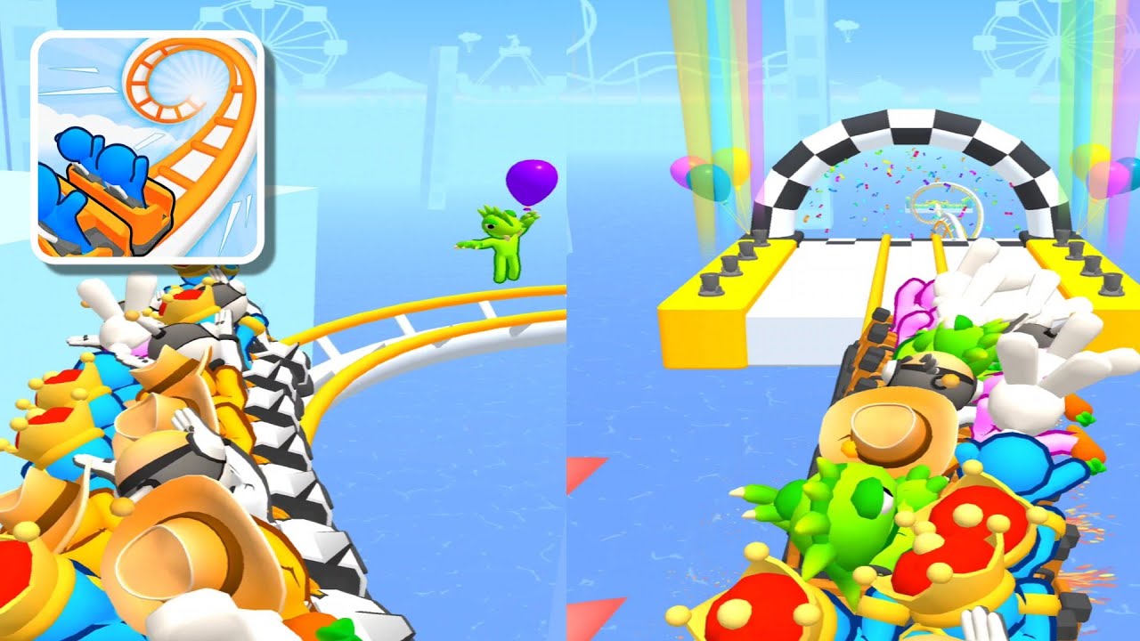 Runner Coaster Gameplay Levels 66 to 75 Double Screen