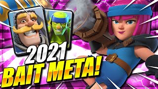 NEW 2021 BAIT META!! SUPER FAST 2.6 CYCLE DECK IN CLASH ROYALE!!