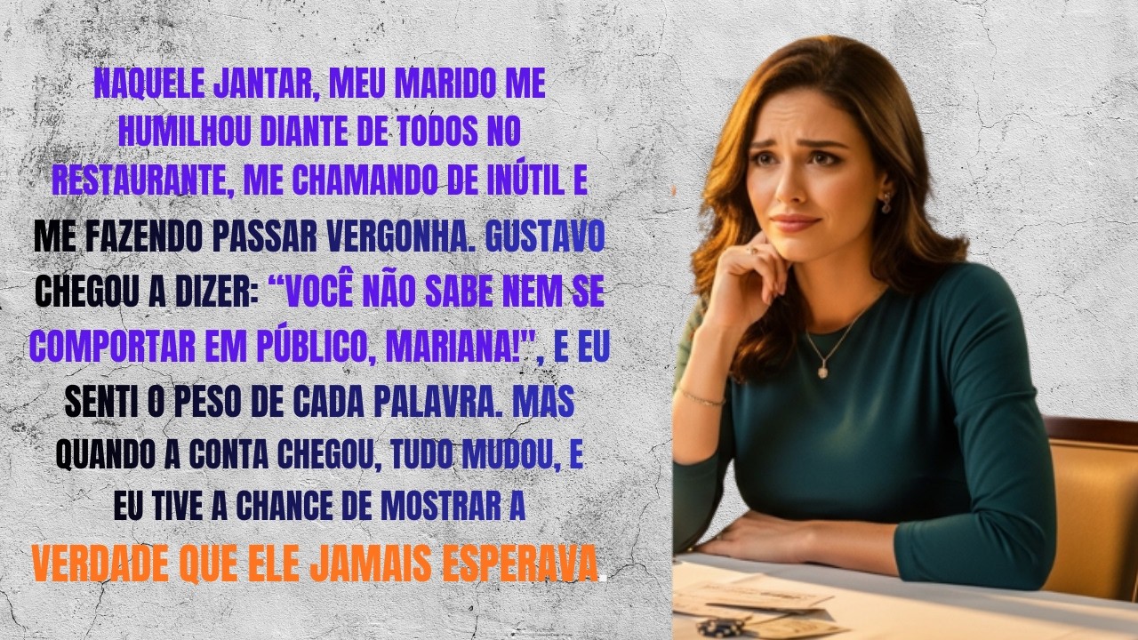 Fui humilhada no restaurante pelo meu marido  Mas quando a conta chegou ele quase desmaiou quand
