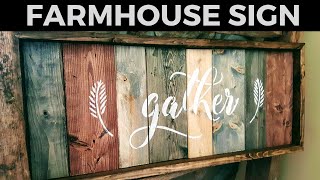 Rustic Home Decor; DIY Farmhouse Sign - MINIMAL TOOLS REQUIRED