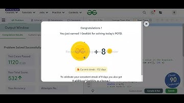 GFG POTD 26/01/2024 IN C++ MOST IMPORTANT INFORMATION | CODE IN COMMENT #geeksforgeeks #gfg #potd