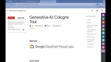 Generative AI: Cologne Tour || #qwiklabs || #ARC125 ||  [With Explanation🗣️]