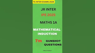 MATHEMATICAL INDUCTION Maths 1A 7 MARKS IMP QUESTIONS #ipe2025 #shorts #trending  #viral #shortvideo