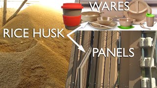 Rice Husk Processing Machines: Kitchenware, Panels, Pellets and Briquettes Production From Rice Husk