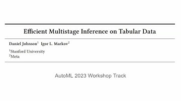 [AUTOML23] Efficient Multistage Inference on Tabular Data Teaser