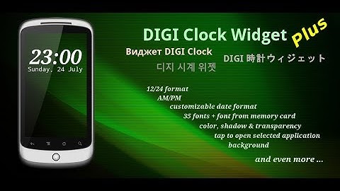DIGI Clock Widget Plus