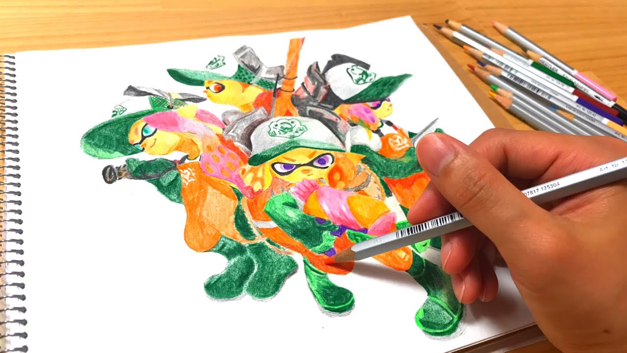 マリオラビッツキングダム 12色で塗ってみた ぬりえ Coloringbook Mario Rabbids Youtube