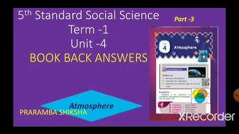 Atmosphere Book Back Answers 5th standard Social Science part-3