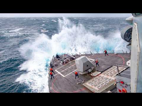 US Navy Trains Sailors to Survive Giant Waves at Sea