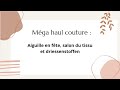 Mga haul couture  aiguille en fte salon du tissu et driessenstoffen