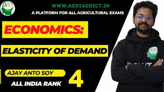 6. Elasticity of Demand| ICAR JRF/SRF/CUET/AFO| AIR 4| Social Sciences