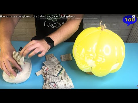 🔴 How to make a pumpkin out of a balloon and paper? Spring decor!