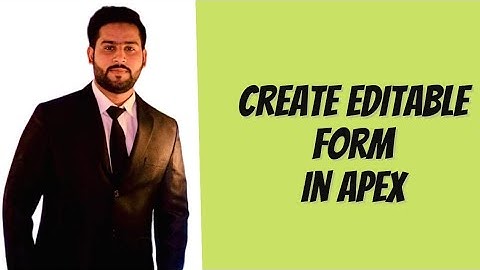 Create Editable Form Using Wizard in Oracle Apex